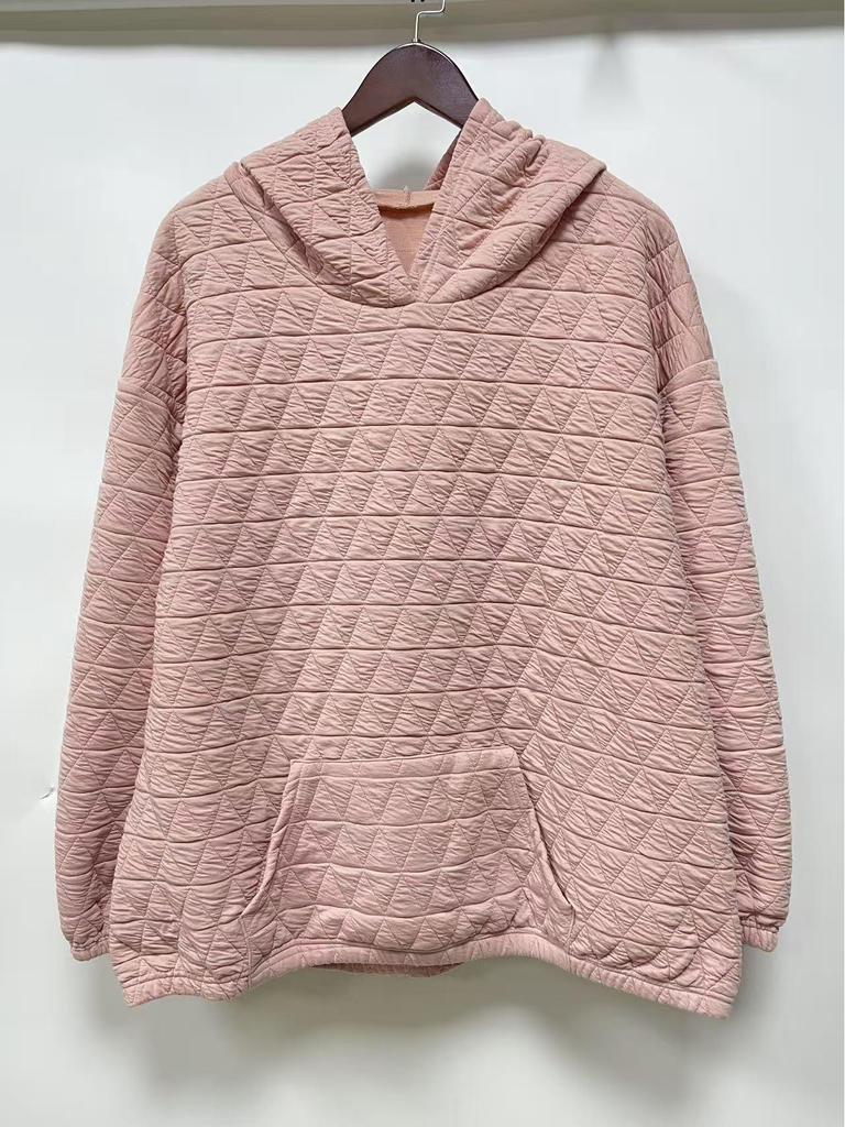 2025 European & American Women's Casual Solid Color Hooded Sweatshirt - Autumn/Winter Collection