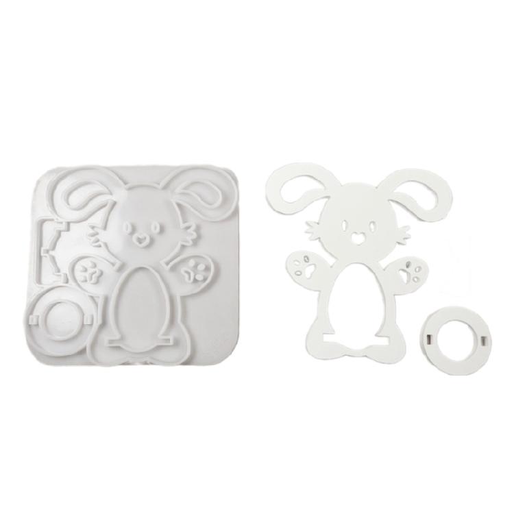 

Soft Silicone Mold for Easter Eggs Storage Rack 3D Rabbit Shape Decoration Mould Desktop Embellishment Making Mould 1