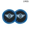 1/2Pcs Car LED Cup Holder Light Mats Auto Water Coasters Bottle For MINI One Cooper JCW Countryman Clubman Cabrio Paceman Coupe sfzkd77