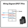 Green Led Light Bar Rocker Switch SPST 5Pins/DPDT 7Pins For Car Marine Boat IP68 NARVA Carling ARB Auto Parts Camper Replacement Switches4