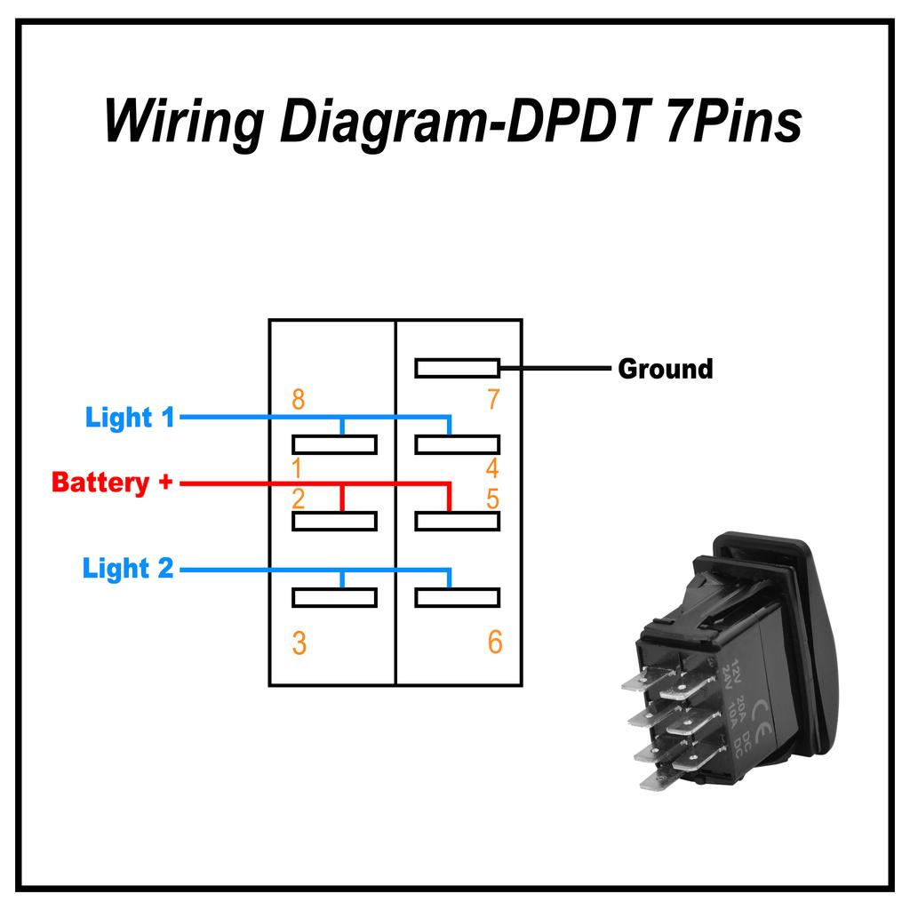 Green Led Light Bar Rocker Switch SPST 5Pins/DPDT 7Pins For Car Marine Boat IP68 NARVA Carling ARB Auto Parts Camper Replacement Switches4