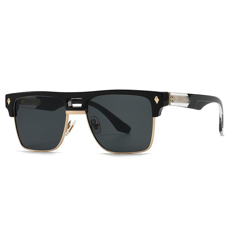 New European and American retro metal modern retro charm box sunglasses men's and women's sunglasses
