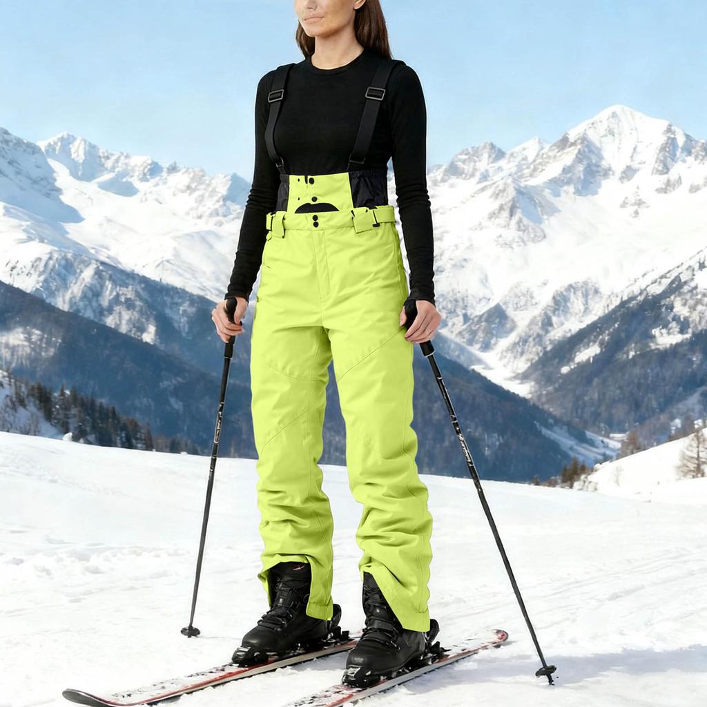 Ski Pants Women Insulated Ski Bib Overalls Snowboarding Pants Adjustable Shoulder Strap Snowsuit