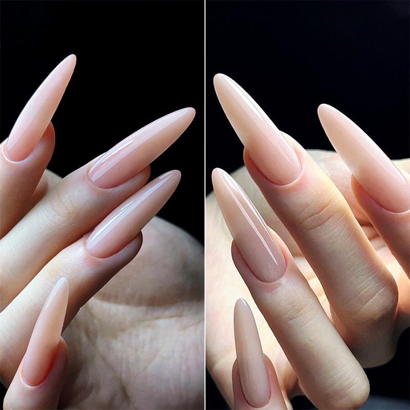 

Универсальный полупрозрачный нюдовый гель-лак для ногтей – Популярный однотонный цвет «Богиня»