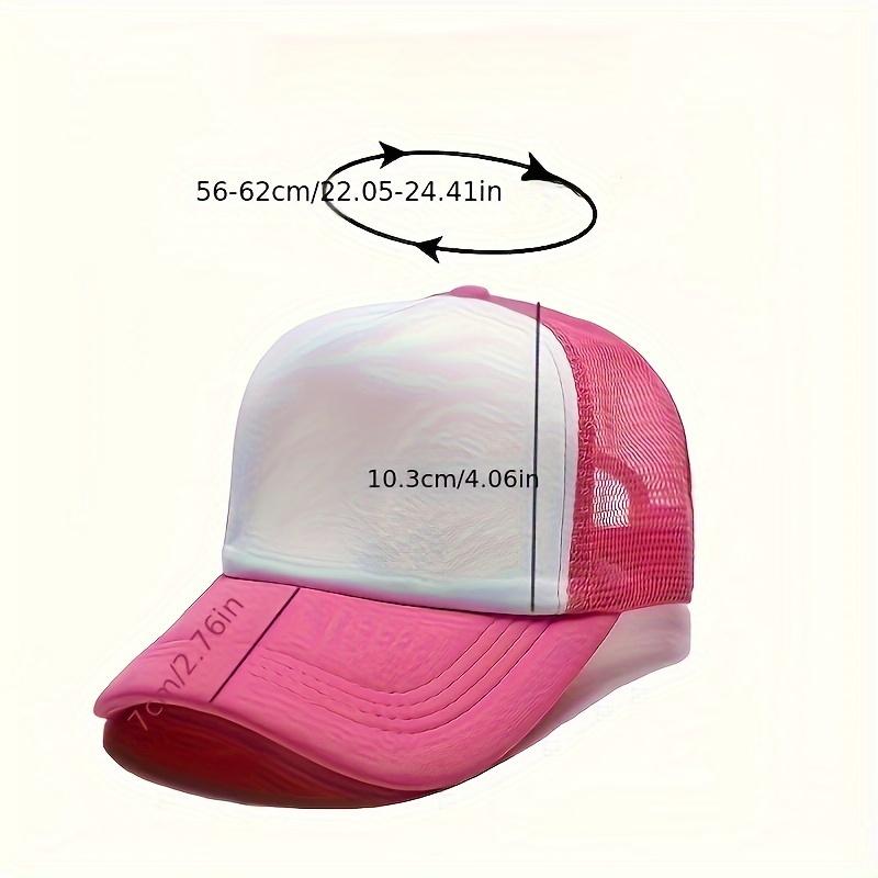 2pcs Mixed Color Mesh Breathable Baseball Cap, Trend Color Block Mesh Breathable Trucker Hat, Women Adjustable Sun Hat