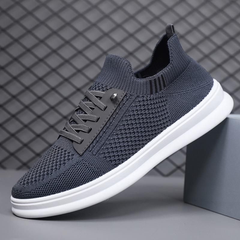 Hollow Fly-woven Men's Shoes Summer New Mesh Breathable and Comfortable Men's One-pedal Simple Round Head Men's Casual Shoes