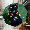 Christmas Cat Lights Umbrella: - Automatic Opening & Closing, A Festive Gift for Outdoor Adventures 130