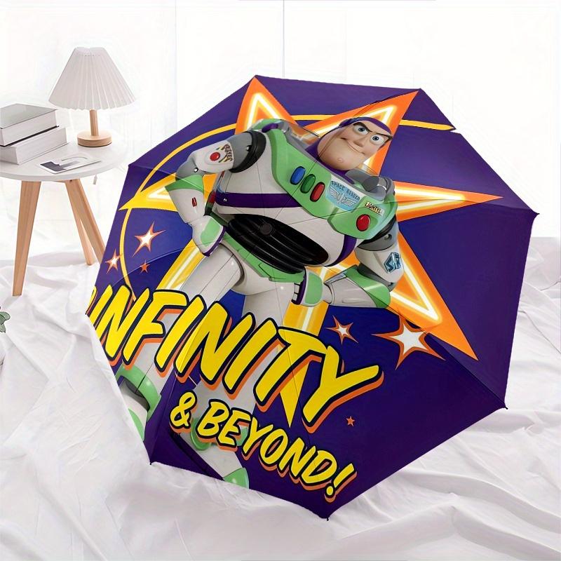 Buzz Lightyear,Infinity Beyond Automatic Opening and Closing Umbrella - 8-rib Folding Design, Lightweight and Portable, Suitable for Daily B