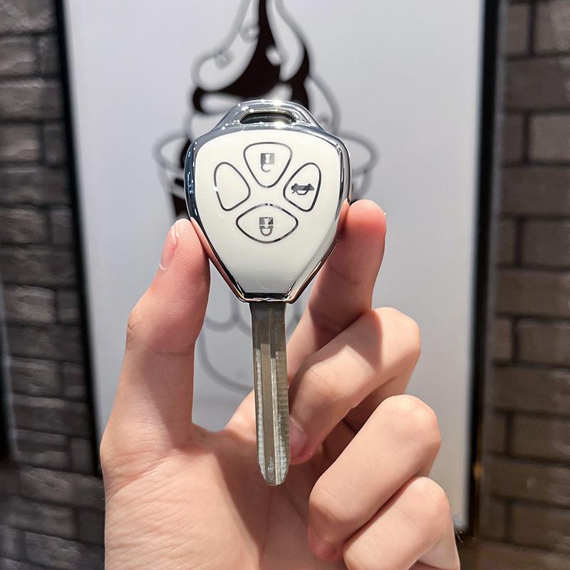 Tpu Shell Fob For Toyota Corolla Camry Reiz Rav4 Crown Avalon Venza Matrix Yaris 4Runner Blank Bag Car Key Case Cover Keychain