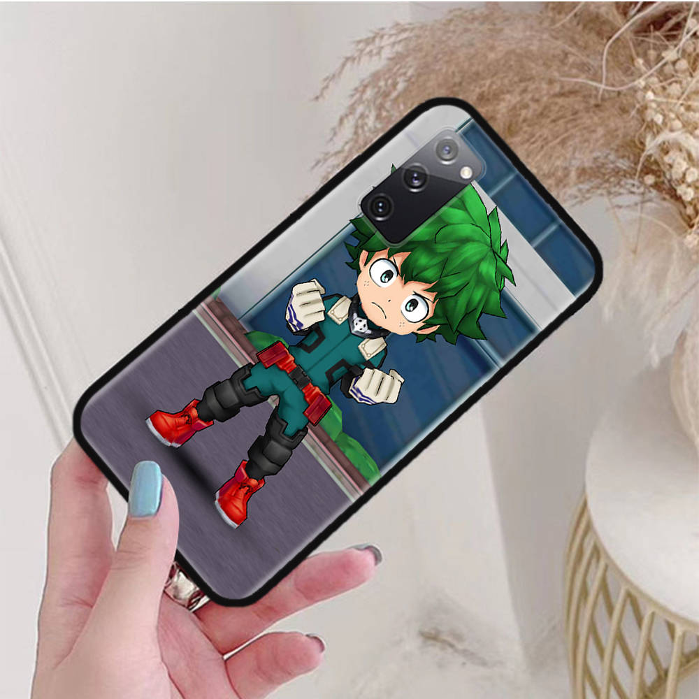 Black Case for Xiaomi Poco X6 X4 M5 M6 F5 F6 C65 C55 C50 C51 C40 Pro Redmi 14C A3X 13C 12C 11T 10A 9C Note 7 6 8A Plus W-49 My Hero Academia