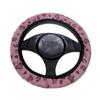 Warm&Cozy Car Steer Wheel Protector Leopard Heart Print Winter Teering Wheel Cover  Women Men