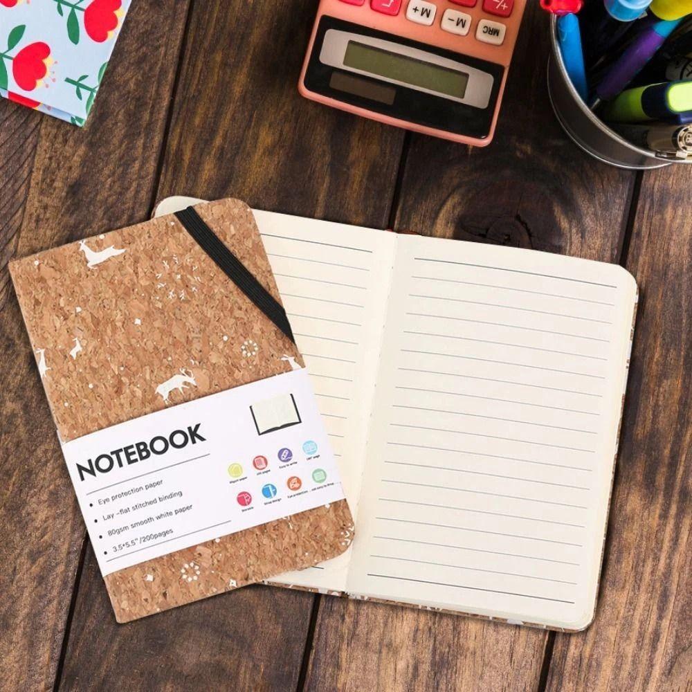PU Leather A6 Notebook Printed Pattern Writing Book Portable Diary Book  Gift