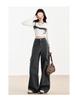 Women's Brown Velvet Wide-Leg Cargo Pants with Multi-Pockets - Spring 2025 Hiking & Casual Wear