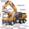 1/50 Crane Toy Metal DieCast Crane Model,Construction Truck Toys with Simulated Sounds and Lights,Suitable for Ages 3 and Up Toy Crane for Boys