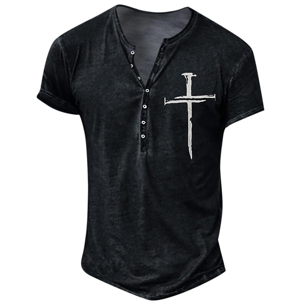 Men's Short Sleeve Punk Style 3D Printed T Shirts Funny Summer Casual Vintage Tops T-Shirts