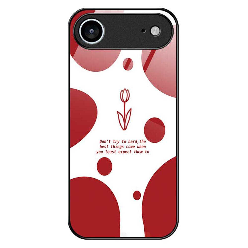 For iPhone 17 Air Case PC TPU Tempered Glass Pattern Printing Anti Drop Phone Back Cover