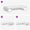 Outdoor Sofa Set with Cushions 10 pcs Solid Acacia Wood