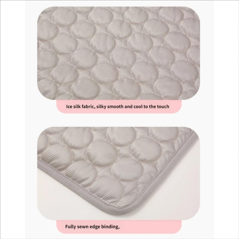 Soft Pet Bed Pad with Cooling Fabric, Washable Care, and Pillow Support for Indoor Use with Couch, Sofa, or Floor Placement