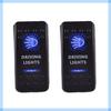 2Pcs LED Light Waterproof Boats Marine Toggle Switches 5 Pins 2 Position Rocker Toggle Switches for Trucks Motorcycle