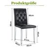Set of 4 Dining Chairs In Black with High-Gloss Silver – Light Luxury, Silver-Colored Metal Legs for Versatile Combination Options