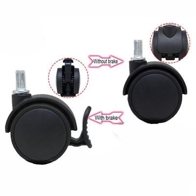 Tool 1.2/2inch Furniture Universal Wheels with Brakes Replacement Wheel Flower Pot Wheels Durable Plastic Chair Roller