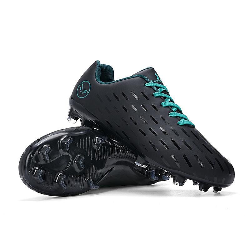 Direct Sales of New Children's Football Shoes Men's and Women's Low-top Spikes Rubber Grass Sneakers Sports Training Shoes