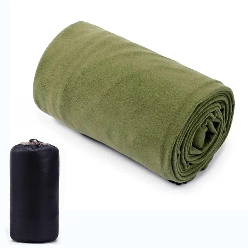 Fleece spací pytel Přenosné ultralehké cestovní prostěradla Polar pro dospělé Outdoor Camping Stan Bed Teplá vložka do spacího pytle