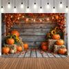 Erntedankfest Herbst Hintergrund Fotografie Blätter Reife Früchte Sonnenblumen Holzfass Kürbis Kulisse Fotostudio Requisiten8