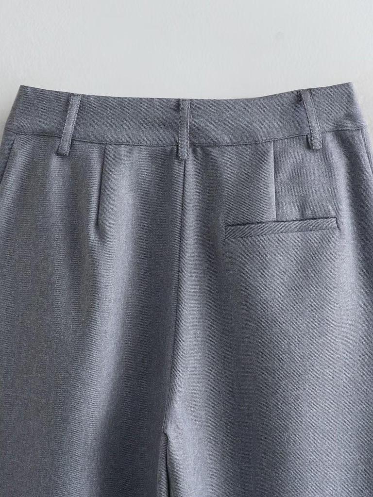 2024 Women's European and American Style Asymmetrical Neckline Vest & High Waist Pants Set