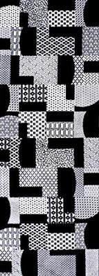 Some No Anbo Tenugui Hand Fabric Tokuoka Made In 35cm X 100cm (Japanese Towel) "Ise-katagami Scraps, Black" - Hand-dyed, 100% Cotton, Weave, Japan,