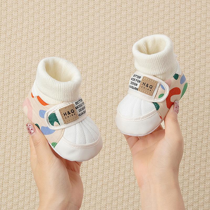 

Spring Autumn Winter Baby Walking Shoes Soft Sole Non-Slip Indoor Infant Shoes Breathable Canvas High-Bond Pre-Walking Shoes Lightweight 13Code—Inner Length13cm