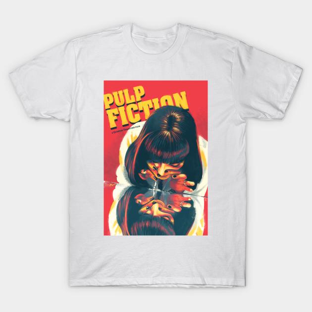 Funny Pulp Fiction TShirt Mia Wallace Quentin Tarantino Graphic Tshirts 90s Vintage Women Men Breathable Comfortable Tee Shirts