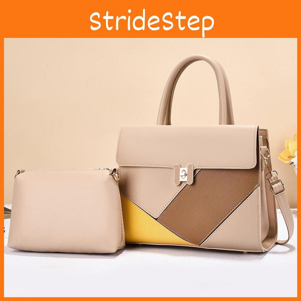 Single Color Splicing Shoulder Crossbody Bag With Purse Handbag Fashion Gift
