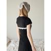 Egoist Color Block Lace Short Sleeve Dress  Es2oop03 