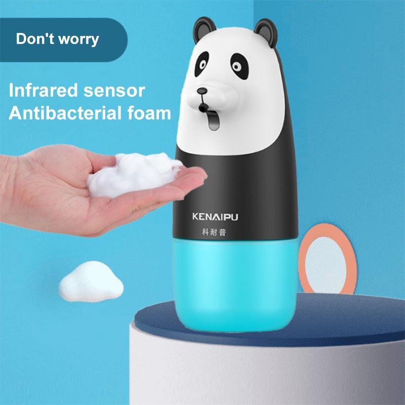 

280 мл Автоматический дозатор жидкого мыла Panda USB Зарядка Бесконтактный датчик Инфракрасная индукционная пена Bashroom Инструменты для ручной мойки