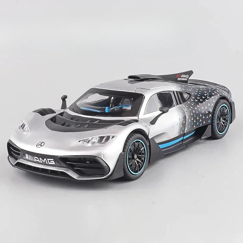 1:24 SLR ONE Sports Car Toy Model Light Music Pull Back Lift Tail Wing Simulation Supercar Miniature Models Collection Gifts