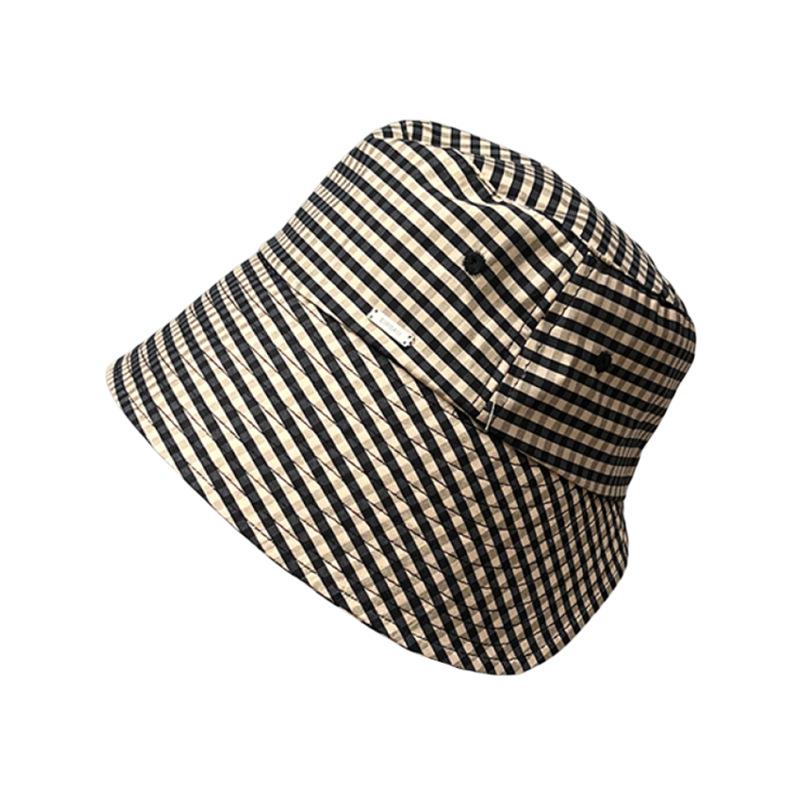 After Wearing The U-Shaped Big-Eave Bucket Hat For Women'S Summer Sunscreen Travel, Foldable Versatile Plaid Sun Hat