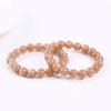 Natural Sunstone Round Bead Bracelet - DIY Jewelry Gift