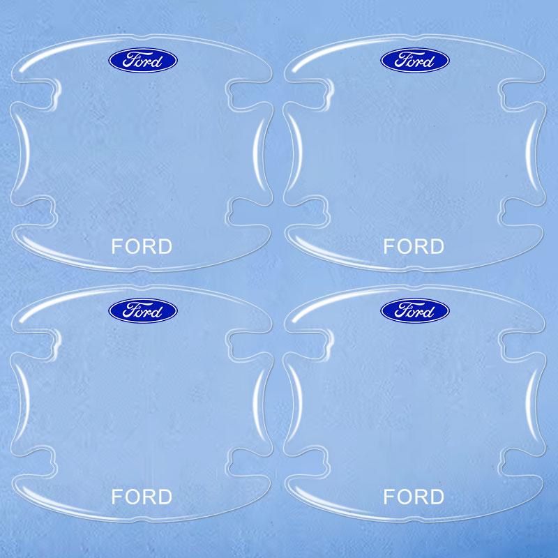 8PCS Anti Scratch Stickers Car Door Handle Cup Protector Film For Ford Escape Kuga Mondeo Ecosport Fiesta Focus 2 3 MK1 2 Fusion