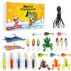 3D 24pc Advent Calendar Fishing Christmas Countdown, Fishing Tackle Advent Calendar For FishAdult Men Teen Boys, Xmas Surprise Gift
