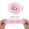 Faux Fur Hair Scrunchies Fur Hair Ties Fuzzy Fur Hair Band Rope Wristband Hair Ring Ponytail Holder Hair Accessories For Women daily uses Multi colore