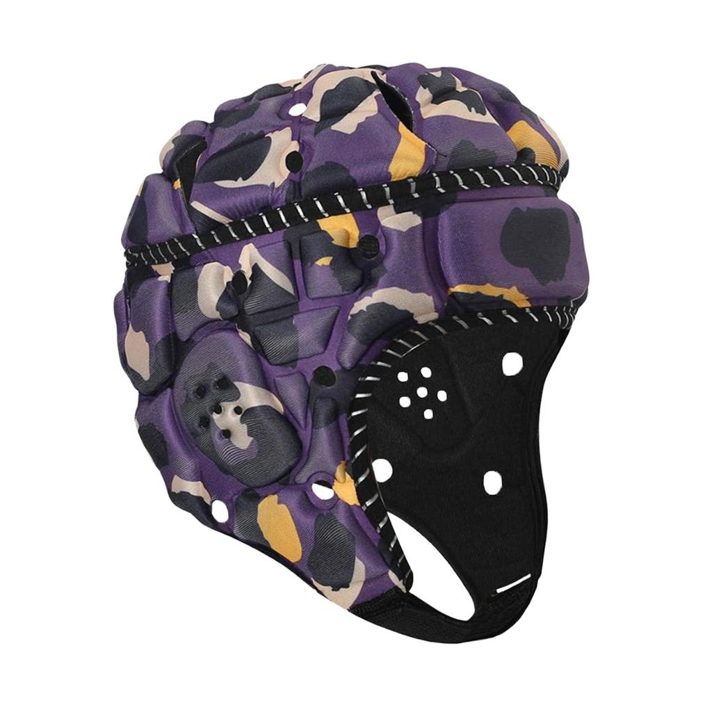 Rugby Helmet Breathable Lightweight Adjustable Sports Cap Football Helmet Kids Sized for Baseball Pitcher Goalkeeper Hat Match