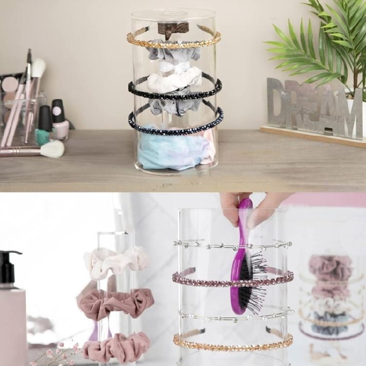 Multifunctional Display Case Headbands Holder Hair Jewelry Storage Case Acrylic Texture Present for Fashion Enthusiasts