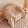 Minimalist Single Sofa Throw Blanket American Farmhouse Style Solid Color Dustproof Full Coverage Sofa Cover