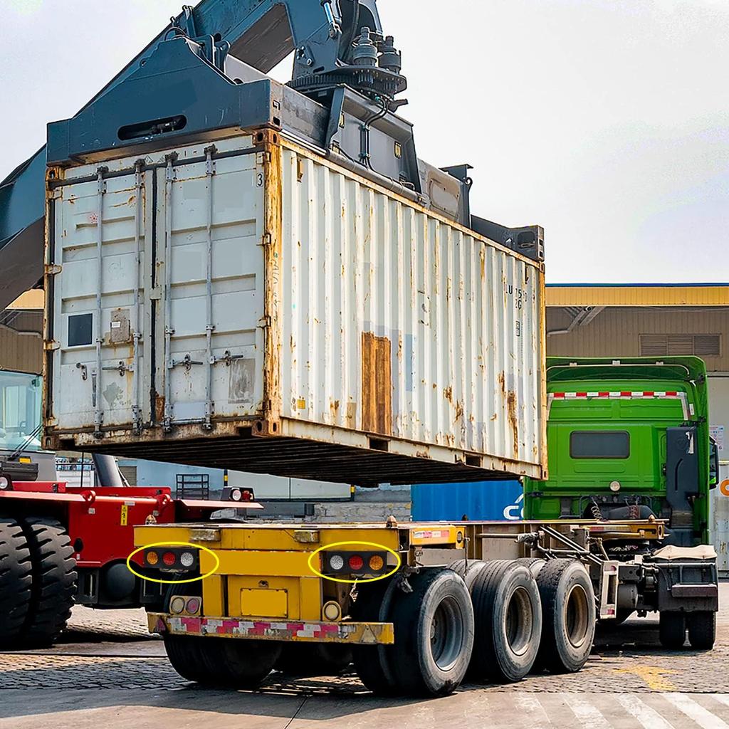 Aoling LED Truck Tail Light 3 Truck Tail Trailer Tail Light Waterproof and Dustproof Universal for Small and Medium Cars with Brake Small Turn Signal