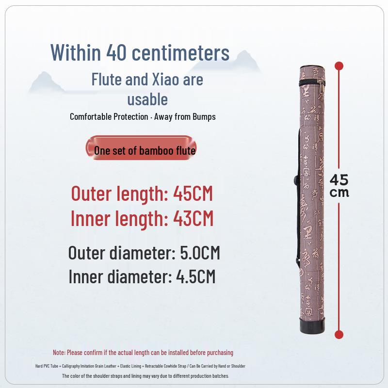 

Bamboo Flute Bag Waterproof Portable Xiao Tube Case for Students