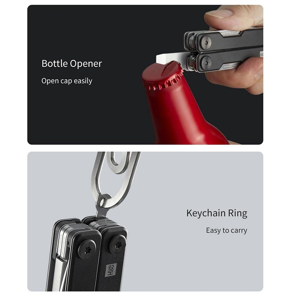 

HUOHOU Мини Мультитул Многофункциональный карманный нож Складной нож EDC Нож с