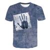 Halloween Big Palm Pattern Print T-Shirt For Men Summer Fashion Short Sleeve  T Shirt Women Street Casual Oversized Clothing