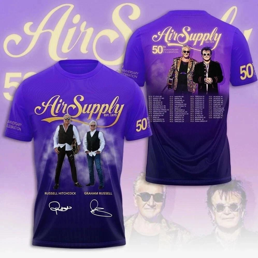 HOT! Air Supply 50th Anniversary Celebration Tour 2025 AOP T-shirt