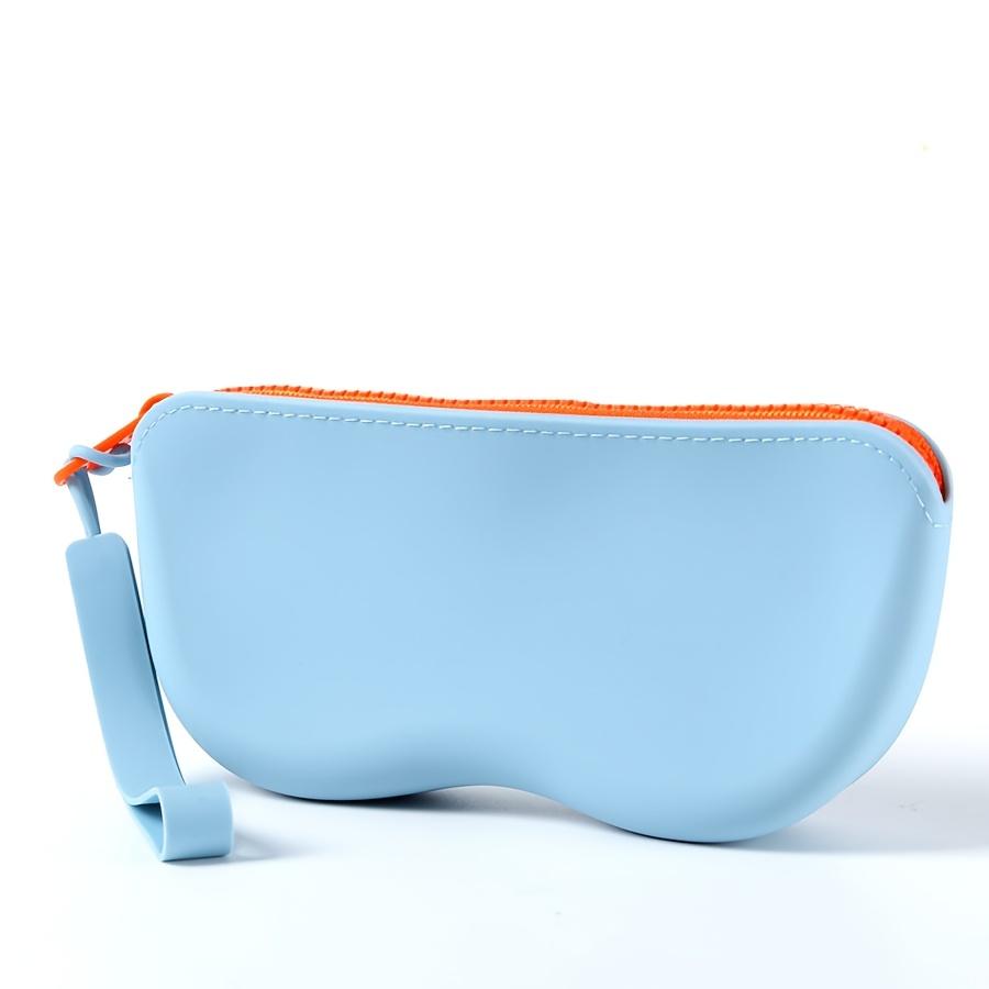 Silicone Glasses Storage Box, Simple Design, Durable, Waterproof, with Zipper Pocket